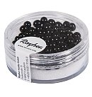 Stikla pērles "Renaissance", D:4mm, 85 gab., melnas