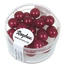 Stikla pērles "Renaissance", D:8mm, 25 gab., klasiski sarkanas