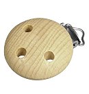 Koka knupīša turētājs ar metāla knaģīti, D:3.7cm, dabīgs tonis