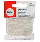 Rotaslietu tekstila kordelis, D:1mm, 20m, krēmkrāsa