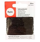 Текстильный шнур для украшений, D:1мм, 20м, dark brown