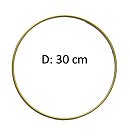 Metāla riņķis, ar pārklājumu, D:30cm, zelta krāsā