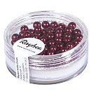 Stikla pērles "Renaissance", D:4mm, 85 gab., bordo sarkanas