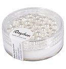Stikla pērles "Renaissance", D:4mm, 85 gab., sniega baltas