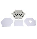 Silikona liešanas veidne "Candleholder-Hexagon", 16x14x2.5cm, 3 x 5 trafareti
