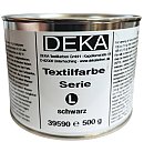 Batikas krāsa "DEKA Serie L" batikošanai un krāsošanai baltiem un gaišiem audumiem, 500g, piesātināti melna