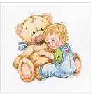 Комплект для вышивки крестиком "Beloved Teddy", 20.5x21см