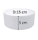 Основа из пенопласта для торта, круглая, D:15x5см