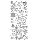 Motīvu uzlīmes "Ice crystals", 10x23 cm, zelta krāsā, ZS