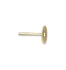 Auskaru sagatave, D:6mm, H:9.5mm, 4 gab. (2 pāri), zelta tonis