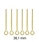 Furnitūra rotaslietām "Eyepin", D:0.29mm x 38.1mm, 10 gab., zelta tonis