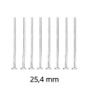 Furnitūra rotaslietām "Headpin", D:0.29mm x 25.4mm, 10 gab., sudraba tonis