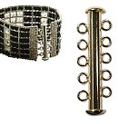 Magnētiskā aizdare rotaslietām ar 5 cilpām, 31mm, 2 gab., zelta tonis