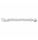 Rotaslietu ķēdīte-aizdares pagarinājums "Ball", 5cm, sudraba tonis