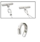 Furnitūra rotaslietām "Wire protectors", 4mm, 10 gab., sudraba tonis