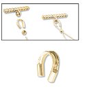 Furnitūra rotaslietām "Wire protectors", 4mm, 10 gab., zelta tonis