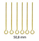 Furnitūra rotaslietām "Eyepin", D:0.29mm x 50.8mm, 10gab., zelta tonis