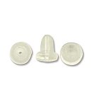 Drošības aizdare auskariem, 5.07 x 4.15mm, gumija, 10 gab.