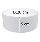 Основа из пенопласта для торта, круглая, D:20x5см