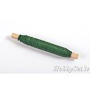 Floristikas stieple uz koka stienīša, D:0.7 mm, 100g, zaļa