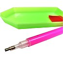 Stylus for diamond mosaics, including a tray + glue pad