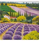 Salvetes dekupāžai "Scenic Lavender Farm", 33x33cm, 2 gab.