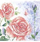 Salvetes dekupāžai "Aquarell Rose", 33x33cm, 2 gab.