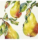Salvetes dekupāžai "HOME GROWN PEARS cream", 33x33cm, 2 gab.