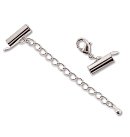 Rotaslietu nobeigums "SLIDE CONNECTOR", 13x5mm, 2 komplekti, sudraba krāsa
