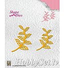 Formu izgriešanas trafaretu komplekts "Leaves-2", no 7.2 x 5.5 līdz 6.5 x 5 cm, 2 gb