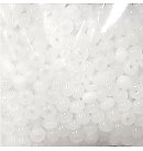 Čehu stikla pērlītes Nr.6, 40g, baltas "White Alabaster eccentric"