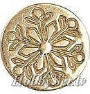 Metāla monēta vaska spiedogam "Sniegpārsla", D:1.7 cm, ZS