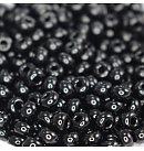 Čehu stikla pērlītes Nr.6, 40g, melnas ar pārklājumu