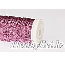 Gofrēta floristikas stieple, D:0.3mm, 25g, rozā
