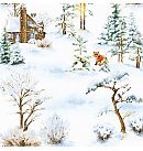 Scrapbooking paper collection "Country winter", 20x20cm, 200g/ m2, 10 double-sided sheets, ZS