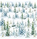Scrapbooking paper collection "Country winter", 20x20cm, 200g/ m2, 10 double-sided sheets, ZS