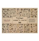 Skrapbukinga kraft-papīra kolekcija ''Vintage Women's World'', A3 (42x29.7cm), 100g/ m2, 10 vienpusējas loksnes