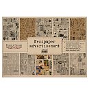 Skrapbukinga kraft-papīra kolekcija ''Newspaper Advertisement'', A3 (42x29.7cm), 100g/ m2, 10 vienpusējas loksnes