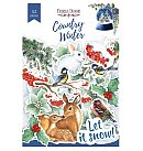 Izgrieztu papīra dekoru komplekts "Country winter", 52 gab.