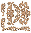MDF dekoru komplekts "004", biezums 3 mm, plātnes izmērs 14,5x14,5 cm