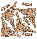 MDF dekoru komplekts "006", biezums 3 mm, plātnes izmērs 14,5x14,5 cm
