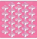 Trafarets "Heraldic Lily" (#097), XL izmērs, 30x30 cm