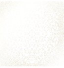 Skrapbukinga papīrs ar zelta folijas faktūru "Golden Mini Drops White", 30x30cm, 200g/ m2, vienpusējs
