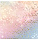 Skrapbukinga papīrs ar zelta folijas faktūru "Golden Stars Bokeh Effect", 30x30cm, vienpusējs