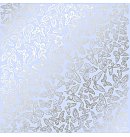 Skrapbukinga papīrs ar sudraba folijas faktūru "Silver Butterflies Purple", 30x30cm, 200g/ m2, vienpusējs