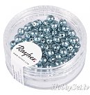 Stikla pērles "Renaissance", D:4mm, 85 gab., ūdens zilas