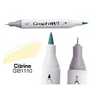 Marķieris uz spirta bāzes "BRUSH & EXTRA FINE", ota + īpaši smalks, 1110: citrīna dzeltens