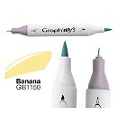 Marķieris uz spirta bāzes "BRUSH & EXTRA FINE", ota + īpaši smalks, 1150: banānu dzeltens