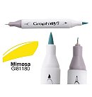Marķieris uz spirta bāzes "BRUSH & EXTRA FINE", ota + īpaši smalks, 1180: mimozu dzeltens