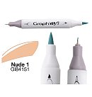 Marķieris uz spirta bāzes "BRUSH & EXTRA FINE", ota + īpaši smalks, 4151: miesas krāsa 1